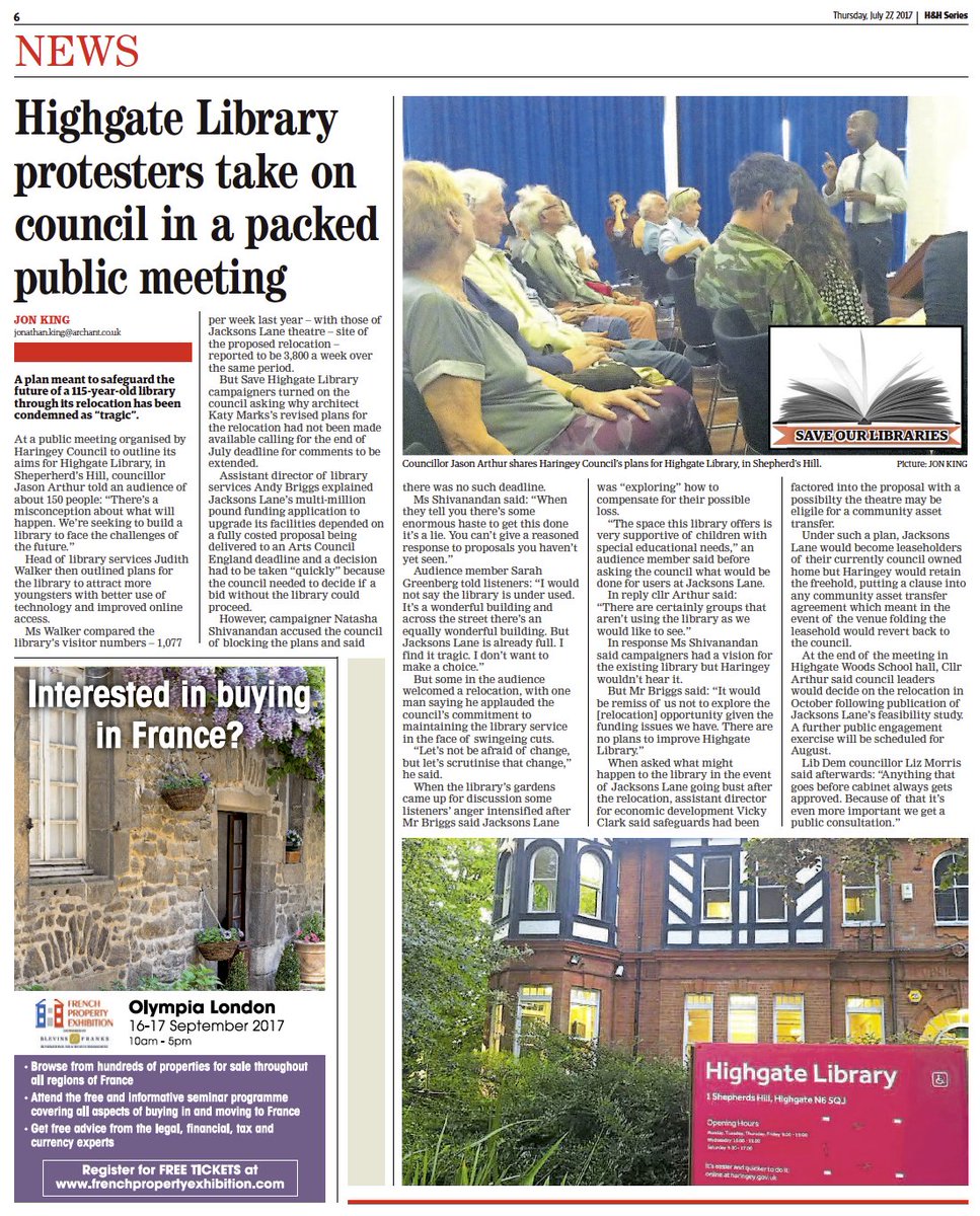 CROUCH End Councillor (#HDV Cabinet Member) Jason Arthur “shares” <a href="/haringeycouncil/">Haringey Council</a>’s plans for Highgate Library <a href="/HamandHigh/">Ham&High</a> <a href="/BroadwayHamHigh/">Ham & High Broadway</a>