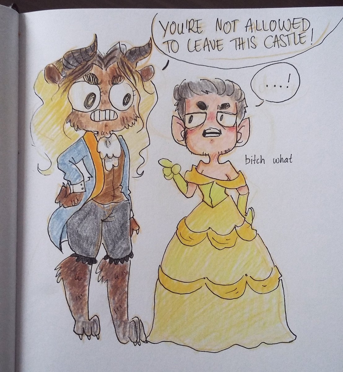 Doripepori's tweet photo. "TALE AS OLD AS TIME, SONG AS OLD AS RHYME .... BEAUTY AND THE BEEEEEAST" 🎶🎶🎶🎶
#handofbee #sorrynotsorry https://t.co/gtN7rkIrUn