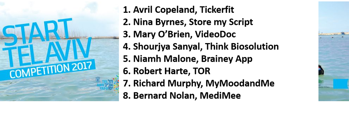 StartTLVIreland's tweet photo. Congrats to #STARTTLV Finalists! https://t.co/o4lrgof5Qt
