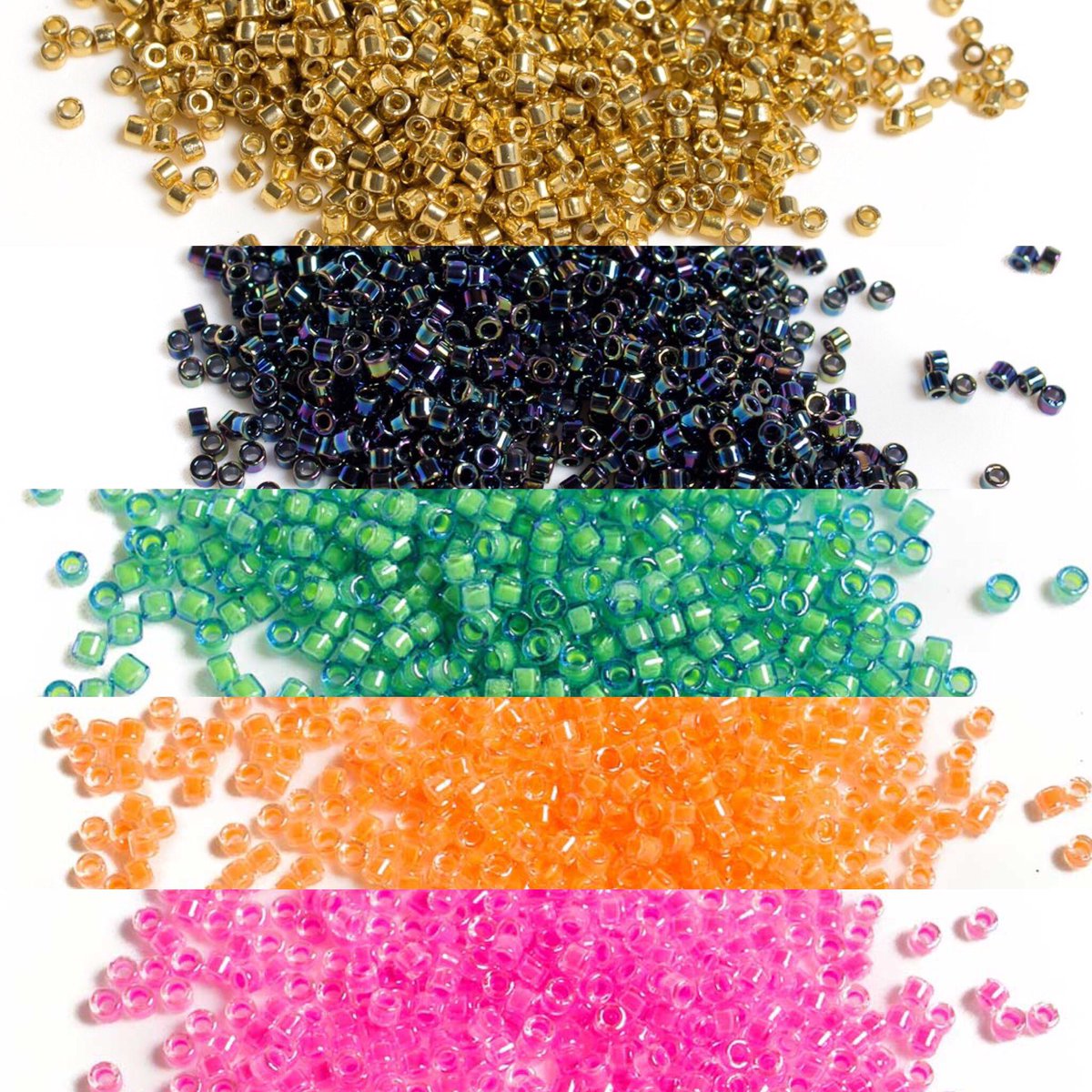 New #Delicas are in! We now stock over 55 colours! Shop online or in-store beadeddreams.ca #beadalert #delicabeads