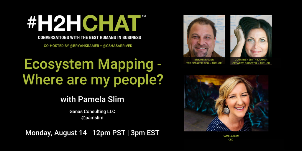 H2HChat's tweet photo. Ecosystem Mapping - Where are my people? Join us Monday at 12pm PST with @pamslim   https://t.co/Zgyzkr4IUD https://t.co/ucB1sfhucL