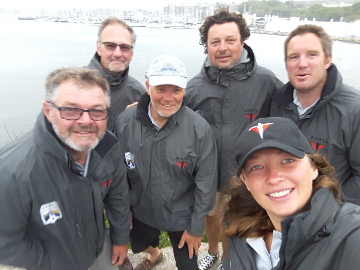 SailMarta's tweet photo. On solid ground #rolexfastnetrace @RORCRacing @bskeet6388 @smile4happydays https://t.co/mVgUVtnrwM