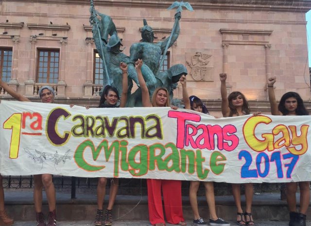 wagingnv's tweet image. The first trans-gay migrant caravan arrives at US border seeking asylum wagingnonviolence.org/2017/08/trans-… #rainbow16