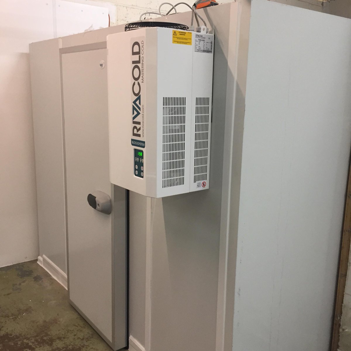 New Cold-room completed. Room built with new equipment installed. Fishmongers, Fife