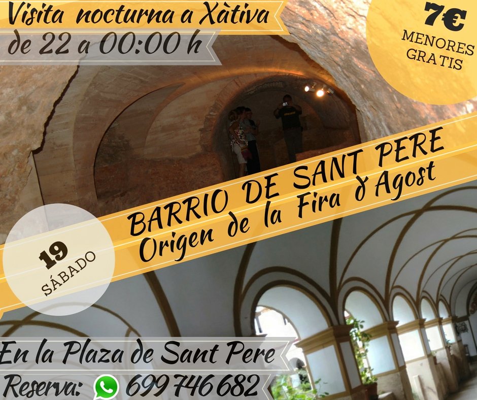 dturisme's tweet photo. Durante la #Fira d´Agost visita #Xàtiva
✅Visita Ciudad 1 hora (11, 18 y 22 h) 4€
✅Visita🏰#Castillo 4€
✅SÁBADO 19 #VisitaNocturna
☎️699746682 https://t.co/Y1X6rF8tUb
