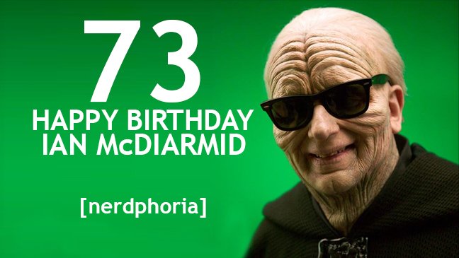 Happy Birthday Ian McDiarmid!   