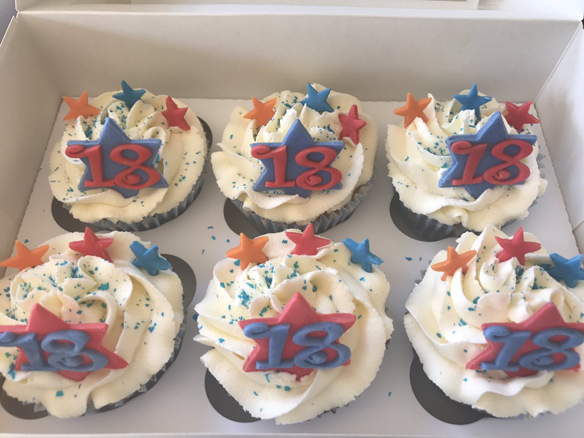 Wellbread16's tweet photo. Two boxes of birthday cupcakes that went out this morning! #madetoorder #CupCakes #wellbreadbakers #Swaffham #Norfolk https://t.co/GtKslD1Fdo