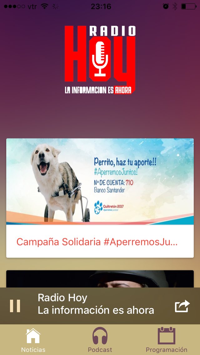 Radio Hoy (@radiohoycl) on Twitter photo Hoy tendremos un invitado muy especial desde la fundación <a href="/Quiltreria/">Fundación Quiltrería</a> atentos a <a href="/MascotipsChile/">Mascotips Chile</a> 17:00 hrs Hoy tendremos un invitado muy especial desde la fundación <a href="/Quiltreria/">Fundación Quiltrería</a> atentos a <a href="/MascotipsChile/">Mascotips Chile</a> 17:00 hrs
