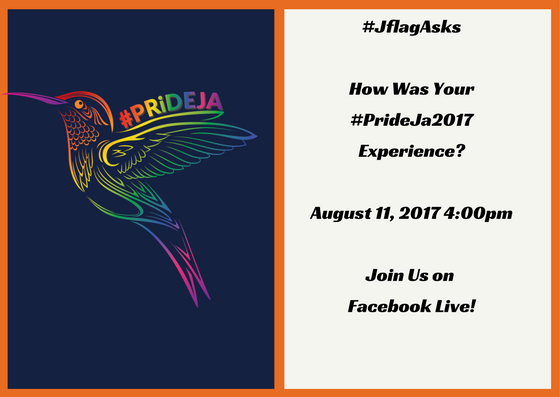 EqualityJa's tweet photo. Join us for a pop up live at 4pm today on Facebook :) @bellabranglin and @GlenDivo will be chatting about the excitement of #PrideJa2017 https://t.co/CQ8QhTyeP7
