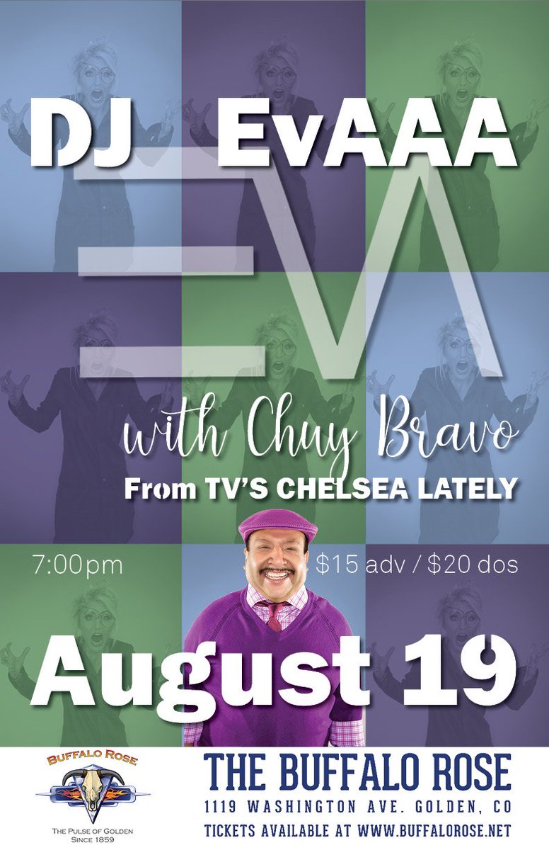 COLORADO! I'm coming to <a href="/BuffaloRoseCO/">The Rose</a> on 8/19! MORE INFO  BuffaloRose.net #YeahBabbbbbbyyyyy #Nuggets