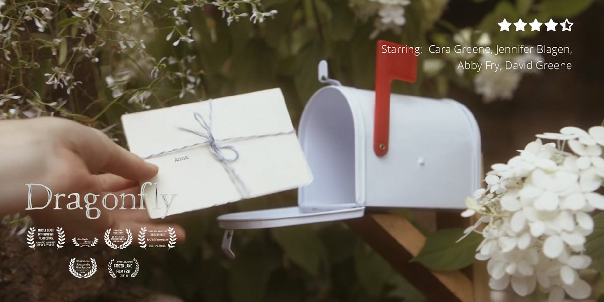 Retweet to send an invitation to <a href="/DragonflyMovie/">Dragonfly</a> premiering @ 7pm in the US!! <a href="/caragreene37/">Cara Greene Epstein</a> <a href="/JenBagen/">Jennifer Blagen</a> <a href="/MimEpstein/">Mim Epstein</a> @maribethromslo 
#talent