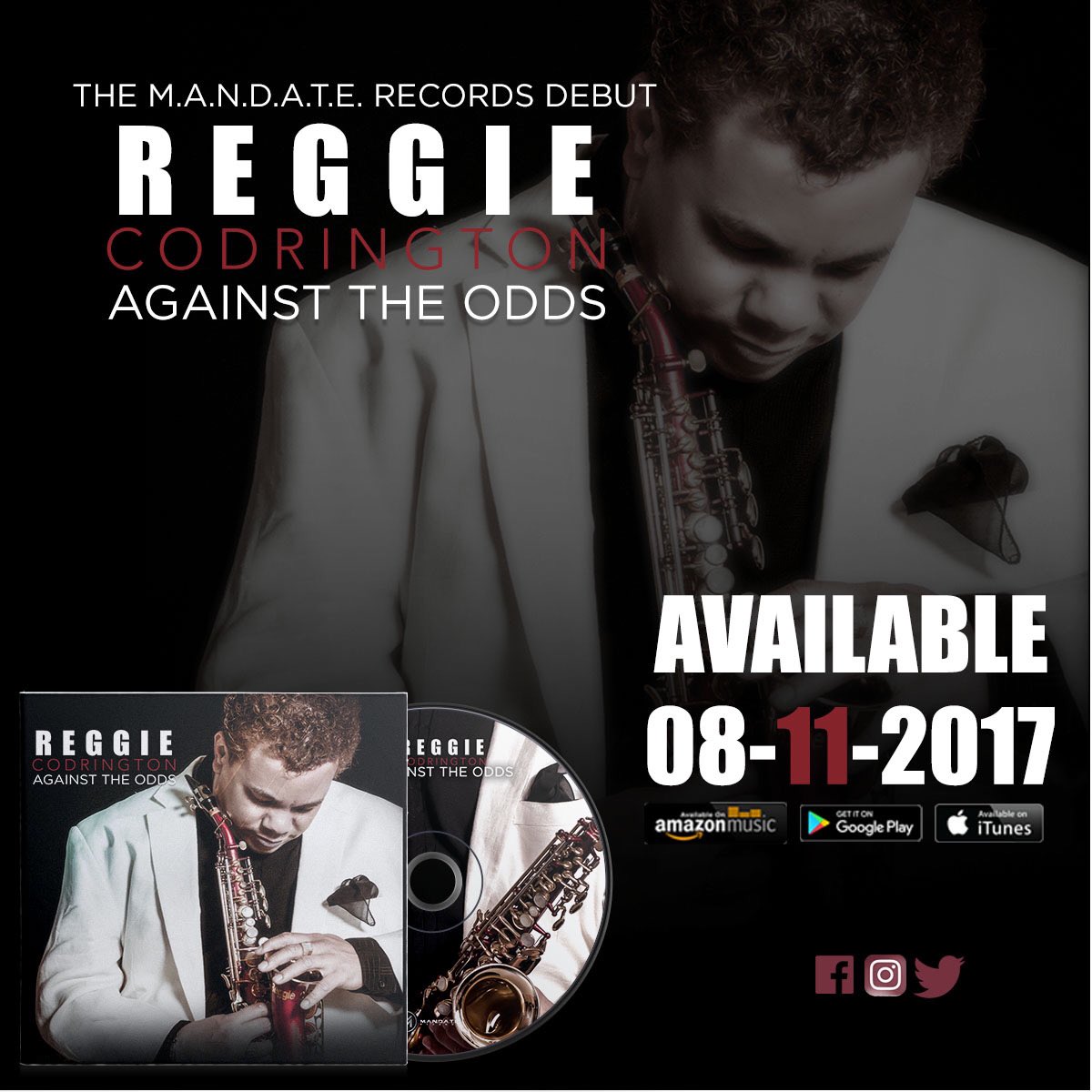 tfowler19's tweet photo. Grab your CD today and join the live release party tomorrow at Jazz at the Creek. #jazzatthecreek, #ReggieCodrington. https://t.co/qpfsUi6M2w