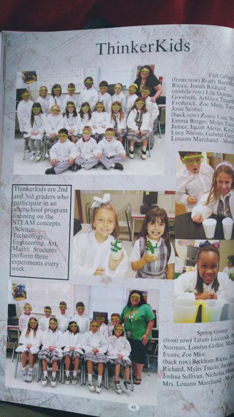 Be still our hearts! ThinkerKids in Visitation of Our Lady yearbook! We LOVE those smarties &amp; our teacher, Louann Brees Marchand! 💚💚💚 #NOLA