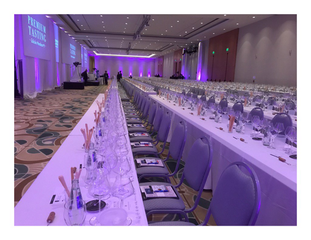 Getting ready for the Premium Tasting. 500 people tasting 36 of Argentina's best wines.