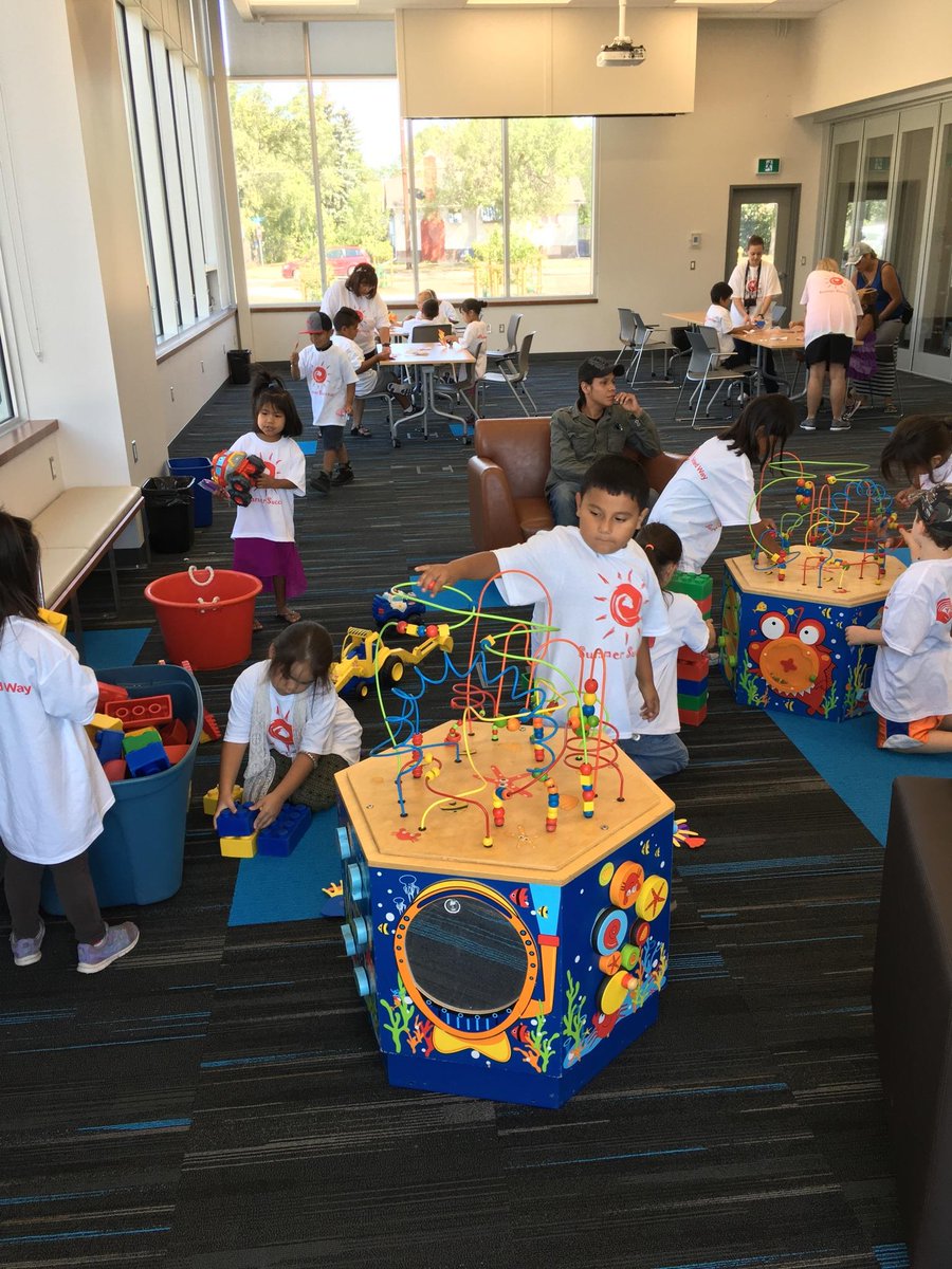 dewitt_jillian's tweet photo. All campers enjoyed our trip to the new Library today!  @UnitedWayRegina @7Stones_School @StarlaOlynick @birdfrates https://t.co/O1JXARYHq5