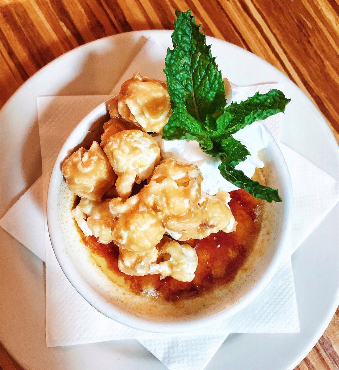Popcorn creme brûlée in honor of The Westhampton Theater. 🥄🎬 #rva #rvadine