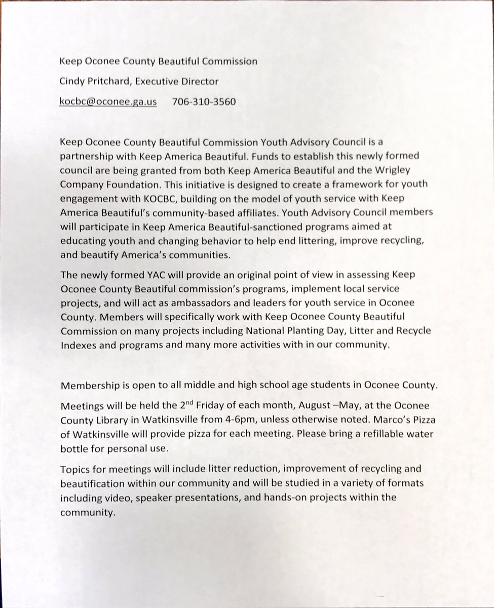 NOHSGoGreen's tweet photo. The next meeting will be September 8th at the John McNally Park in Watkinsville. Here is the full information from the first meeting. https://t.co/oYA2jdDqAJ