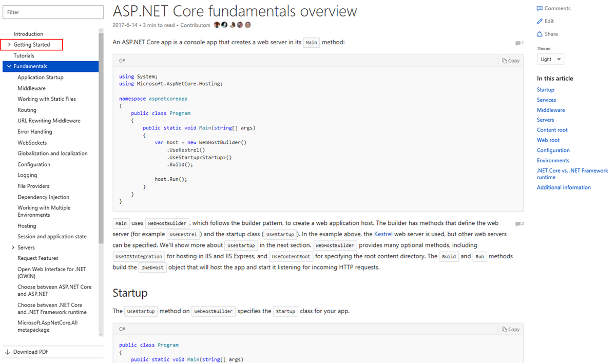 docsmsft's tweet image. New to @aspnet core? We have a fundamental overview and a getting started page to make your intro nice and easy. docs.microsoft.com/en-us/aspnet/c…
