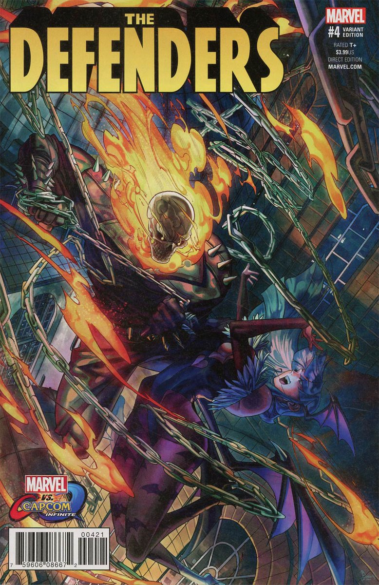 nyhccomics's tweet photo. #Defenders #4 OUT TODAY #NCBD A #Beautiful @Marvel @Capcom_UK #Variant Cover By #JeanBaptiste #MarvelCapcom @BRIANMBENDIS #NYHCCOMICS โโฅ๏ธ๐ https://t.co/8tfu6rvTV7