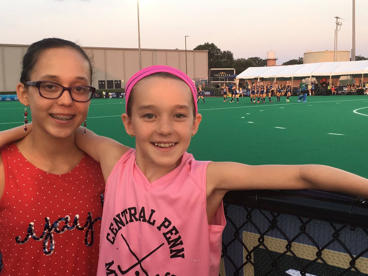JenFissel's tweet photo. @USAFieldHockey What an opportunity for two young field hockey players to watch Team USA! #PAC2017 https://t.co/QaeN4bkk4H