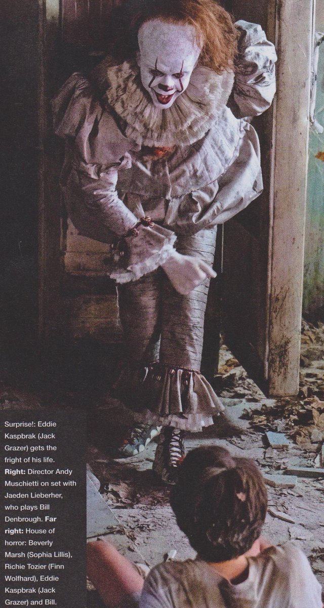 GeekoramaVE's tweet photo. Aterradoras imágenes de Pennywise en la nueva versión de #It https://t.co/h5CstMx88g