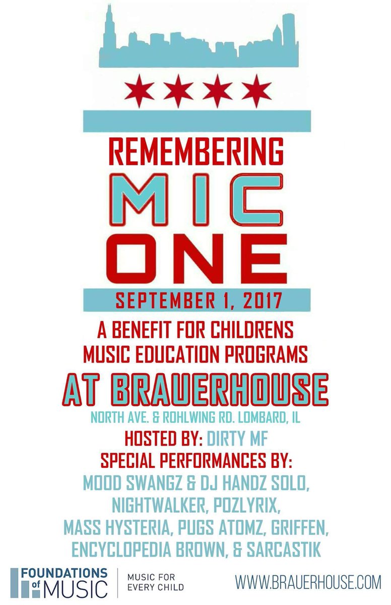 Griffen's tweet photo. I haven't been on stage in a minute, by choice. But for the homey @MicOneChicago, I'm definitely performing. #RIPMicOne #Sept1st #Lombard https://t.co/QuyJugWtjV