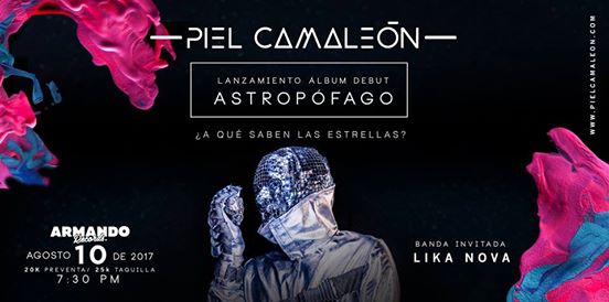 Los esperamos mañana en <a href="/armandorecords/">Armando Records</a> para disfrutar de una noche de buen rock junto a Piel Camaleón, a las 7pm. 

Boletas $25.000