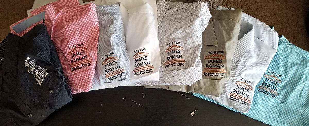 JamesRomanRealt's tweet photo. My wardrobe for the next three months. #Romantherecorder #Romanofdeeds #Voteroman https://t.co/7nS5WouRDy