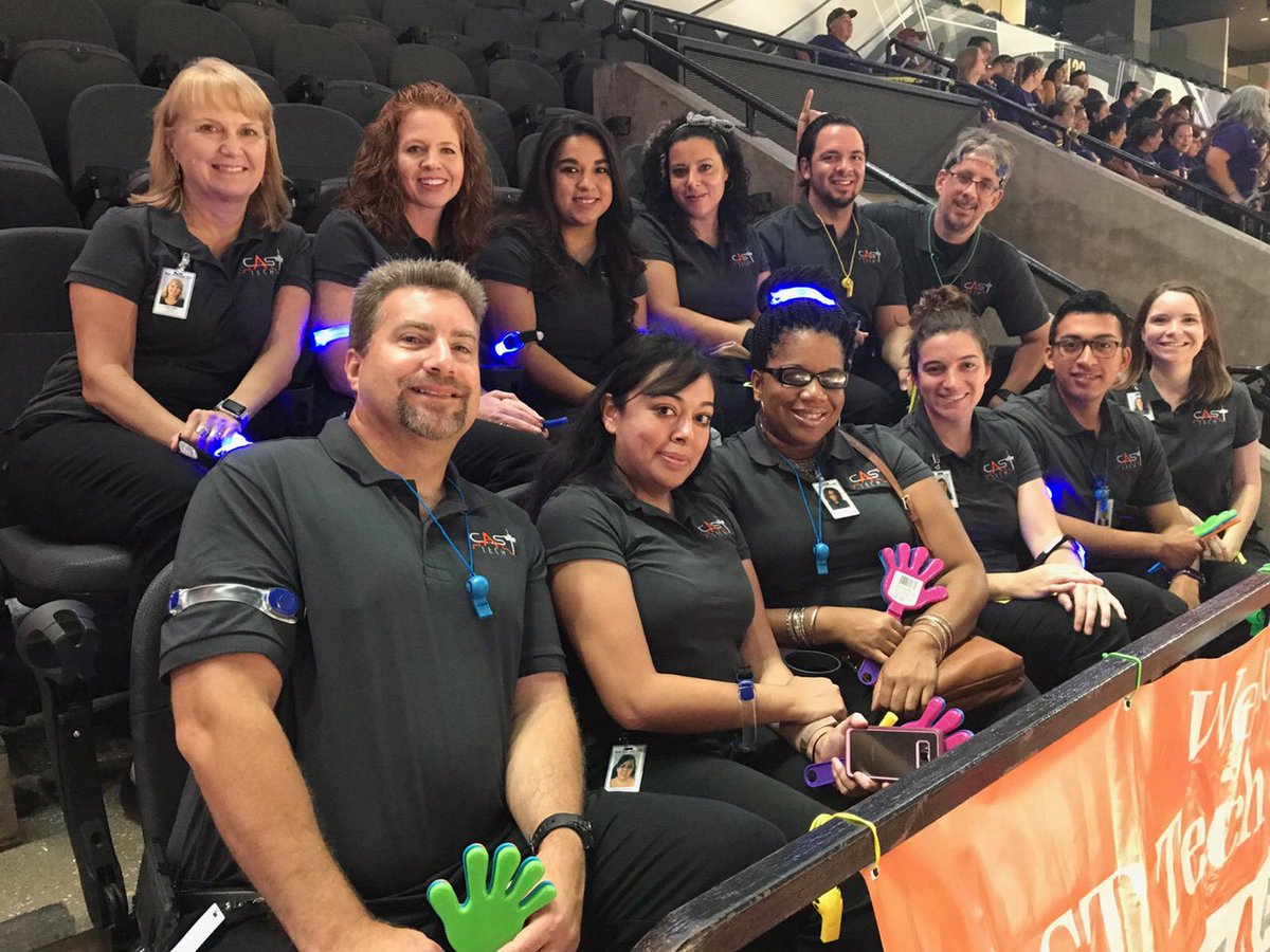 CASTtechSchool's tweet photo. Our @CASTtechSchool Team had a great time at today's @SAISD Convocation! #1Team1Vision https://t.co/TopPVgyuVS