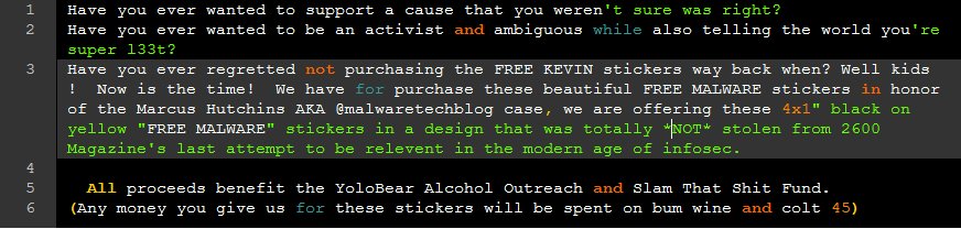 YOLOSecFW's tweet photo. Never failing to take advantage of a good dumpster fire, we at the ysf offer you FREE MALWARE! #YOLOSEC #DUMPSTERCON #FREEMALWARE https://t.co/1bb7woF1HO