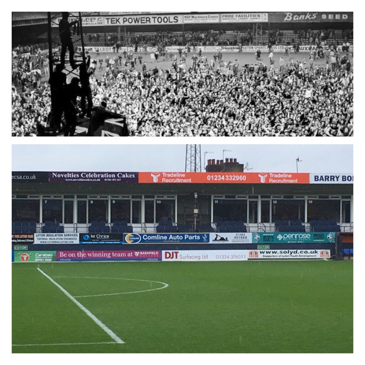 Excited to see our board up at the home of football. Hopefully see the same scenes as under my dads sign in 82 #Tradeline #TekPowerTools
