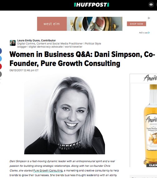 Co-Founder and President Dani Simpson shares her unique career path with the <a href="/Huffington/">Huffington.</a> &amp; <a href="/lauraemilyd/">Laura-Emily Dunn</a> bit.ly/2ftNiLb