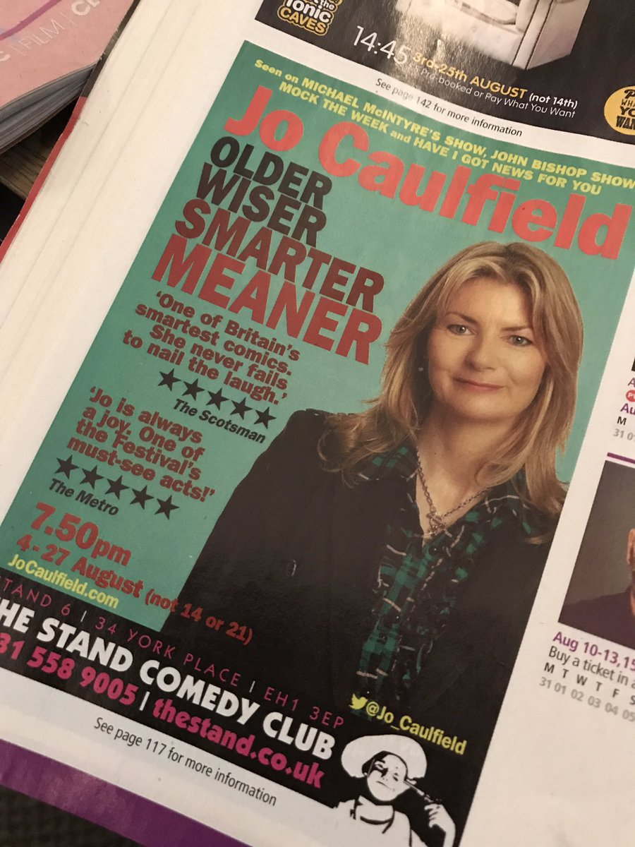 grahnort's tweet image. Festival highlight seeing my old mate @Jo_Caulfield - funny funny funny! Run don't walk to The Stand. Not suitable for people called John.
