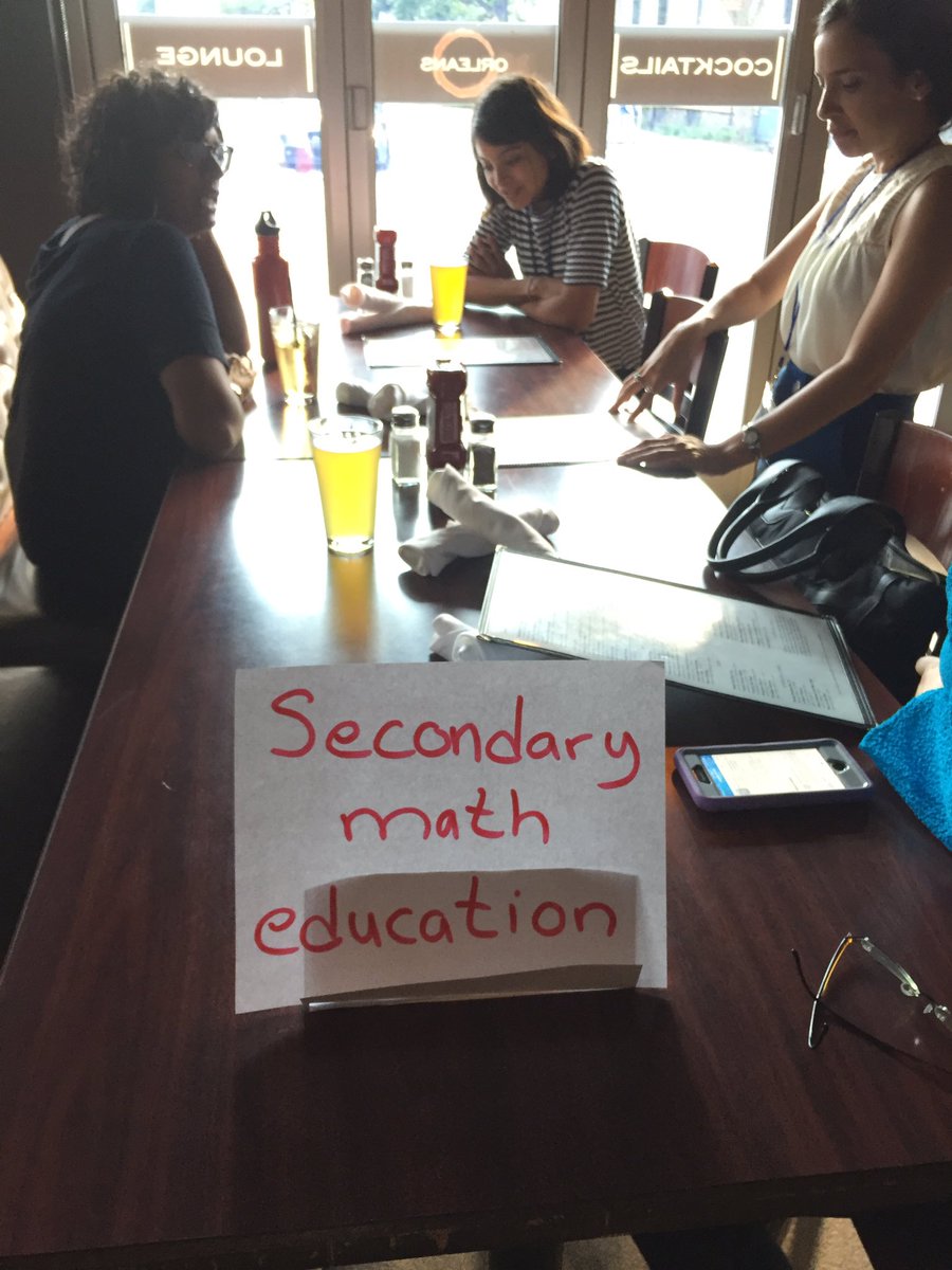 jenn_unplugged's tweet photo. Folks interested in secondary math education, come talk with us at Orleans this evening! #gerrymandr https://t.co/QnUonpXd5b