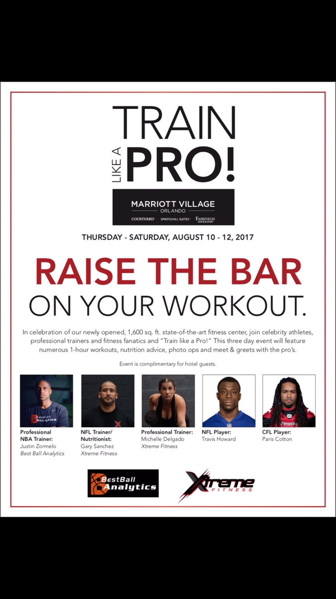 BBallAnalytics's tweet photo. Come workout n Orlando @marriottvillageorlando&Train Like a Pro #BestBallAnalytics #XtremeFitness #TrainLikeAPro #CourtyardHotels #Sponsored https://t.co/PYncuAilGm