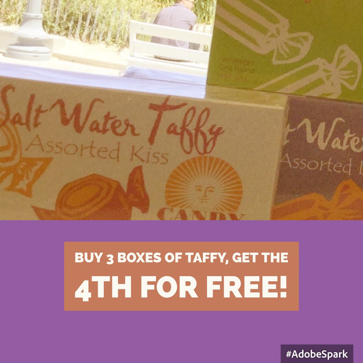 candykitchens's tweet photo. Saltwater taffy is the perfect gift and beach souvenir! #wonderfulworldofcandy #sweets247 https://t.co/aIWmf7Tz8j