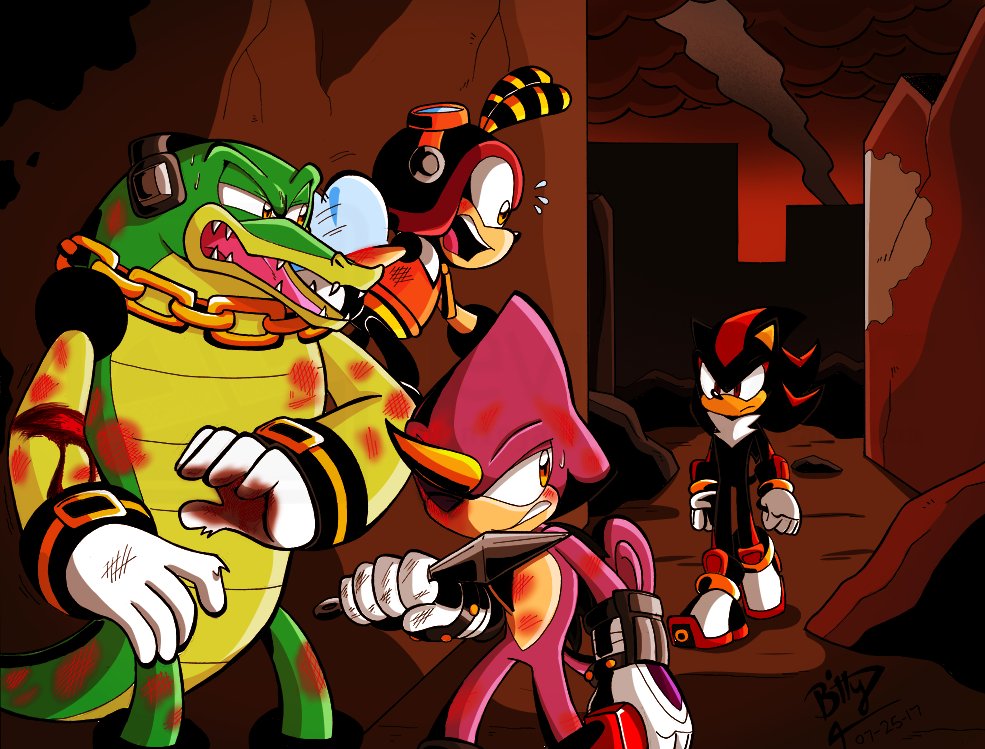NinjaHaku21Art on X: And Done! Team Chaotix in Sonic Forces! (Vs