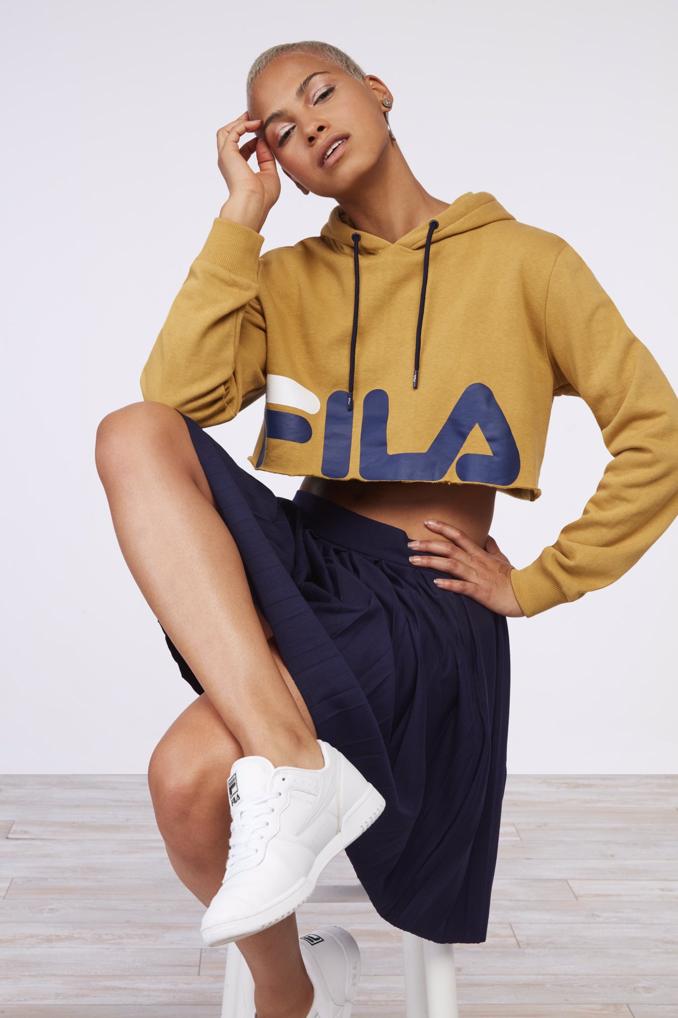 Fila crop top hoodie new arrivals
