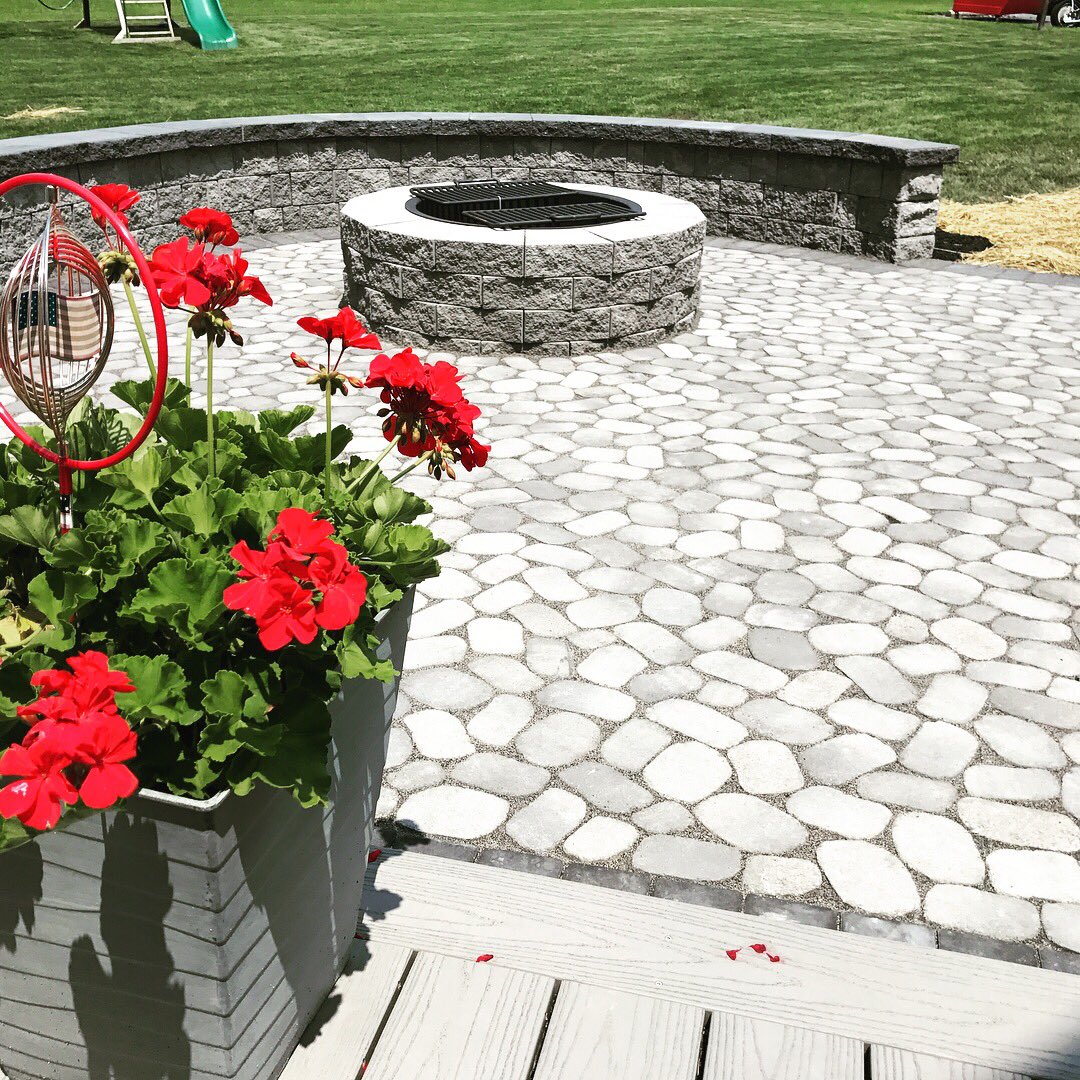 Oakdale Nursery on Twitter "Cambridge River Rock pavers installed by