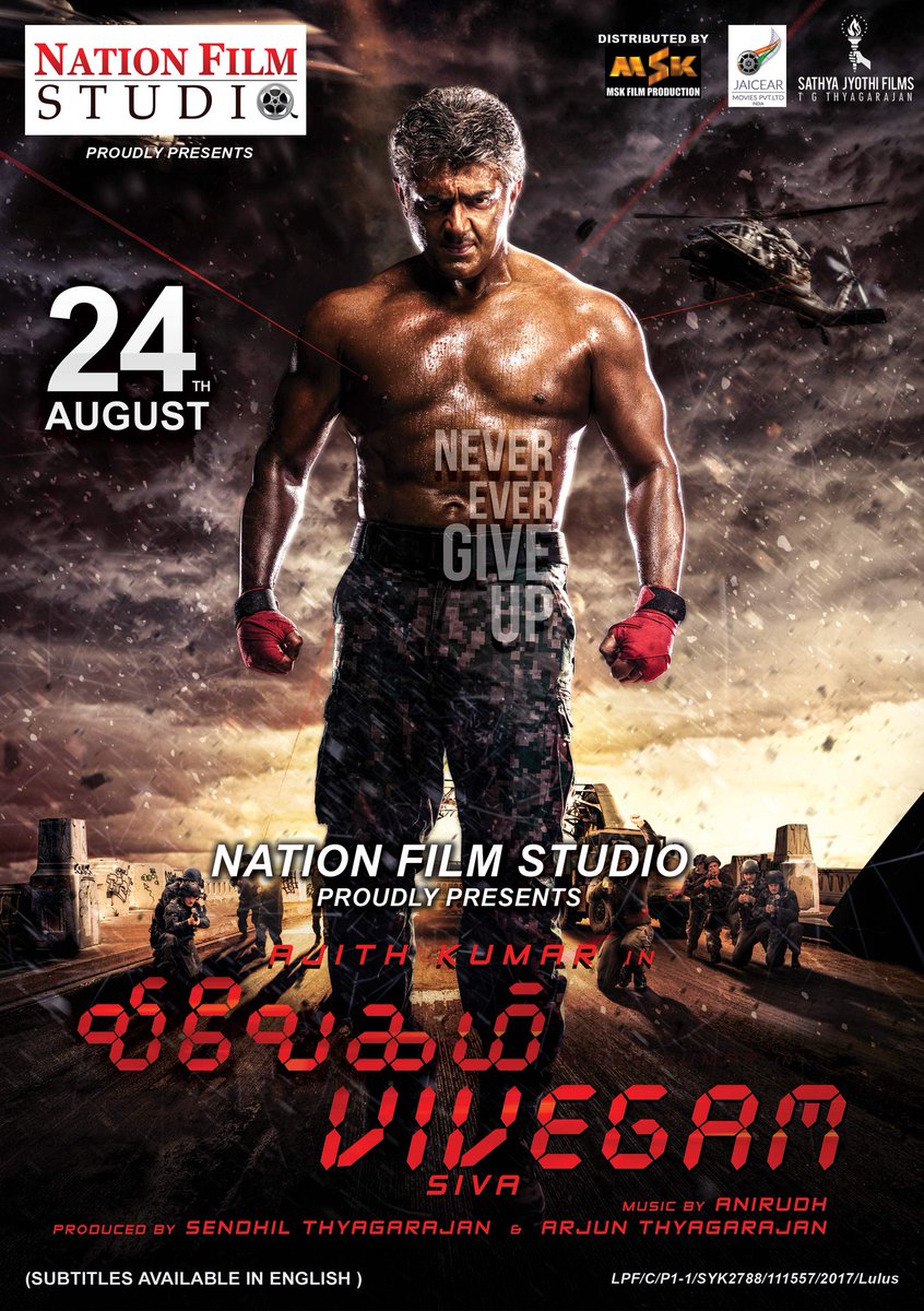 iam_K_A's tweet photo. #Vivegam #Malaysia rights bagged by @nation_studio. 

#Thala #Ajith @directorsiva 
#VivegamFestIn14Days https://t.co/QfjTDRWbDu