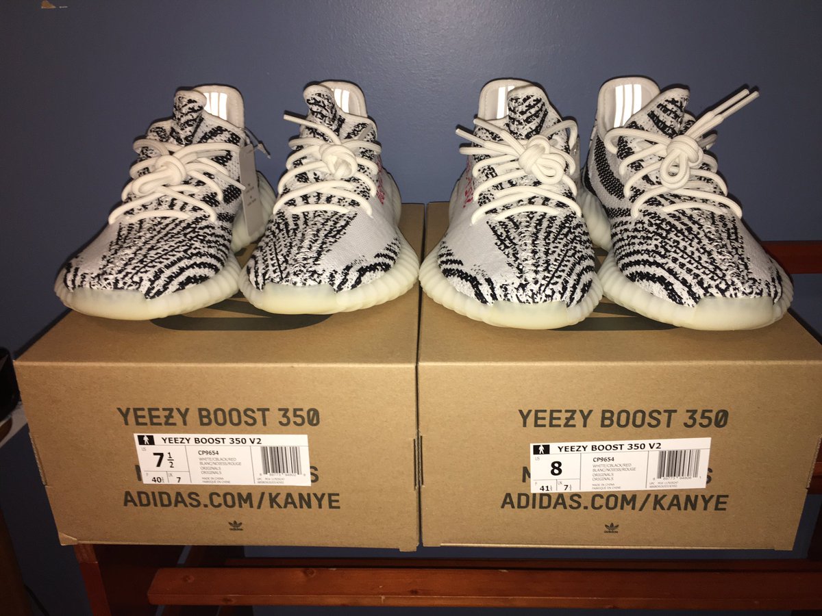 yeezy zebra size 7.5