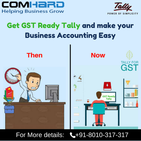 ComhardBusiness's tweet photo. Worried about #GST?
Get GST Ready Tally now &amp; make your #business_accounting easy 
#GST_Regime #TallyERP9 #TallyForGST #Comhard https://t.co/Y83S0vMNtC