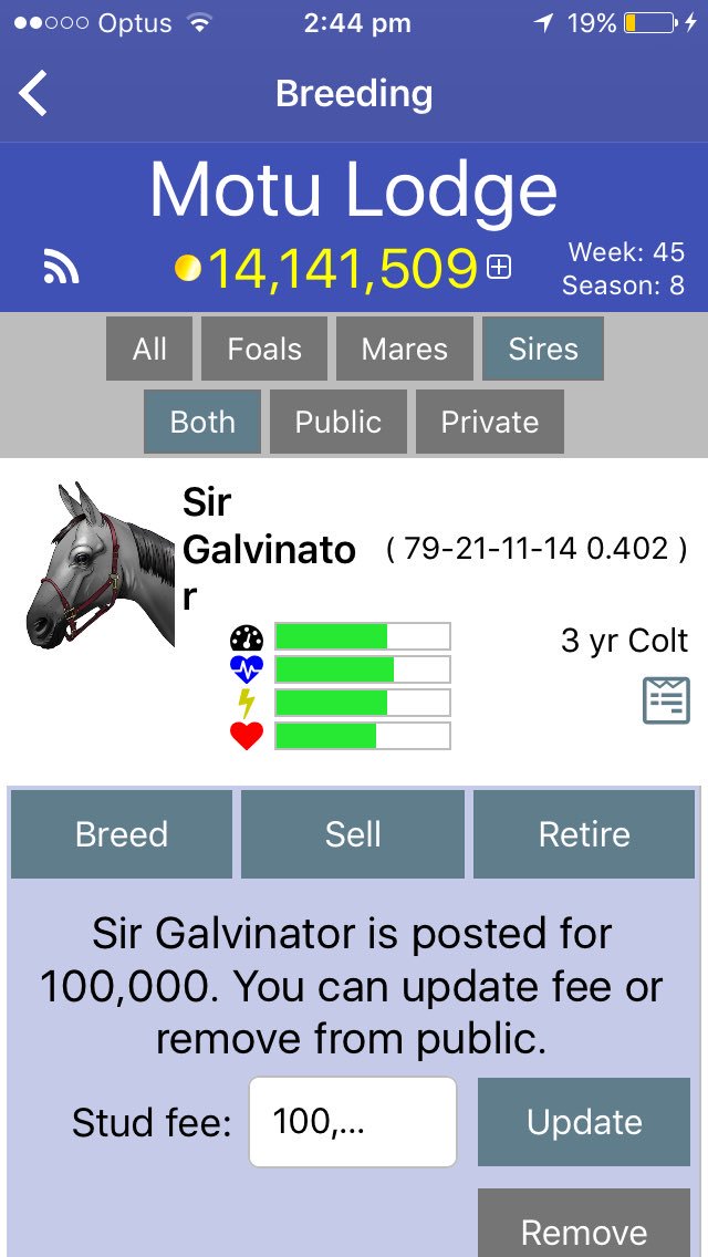 Just retired this boy . Any interest as a sire? Will sell <a href="/AndPacing/">Off and Pacing</a>