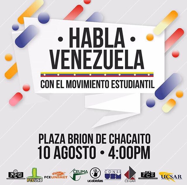 creousm's tweet photo. Nos vemos mañana en la asamblea participativa "Habla Venezuela 🇻🇪"
🙌🏽Nos vemos mañana: 📍Plaza Brion de Chacaito
🕔 4:00 pm
#USMPRESENTE https://t.co/acSxrOtZB5