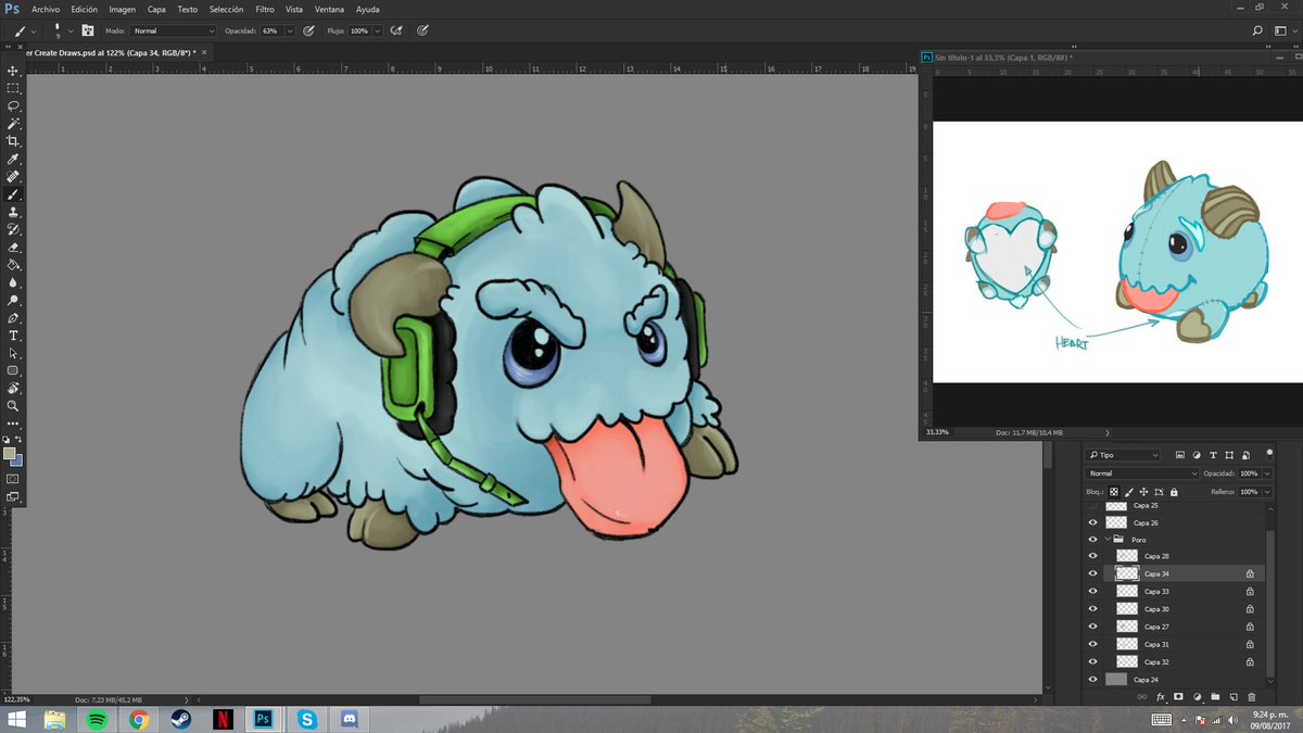 ZeroGraphics6's tweet image. Dibujo de Poro para un banner 😍😍