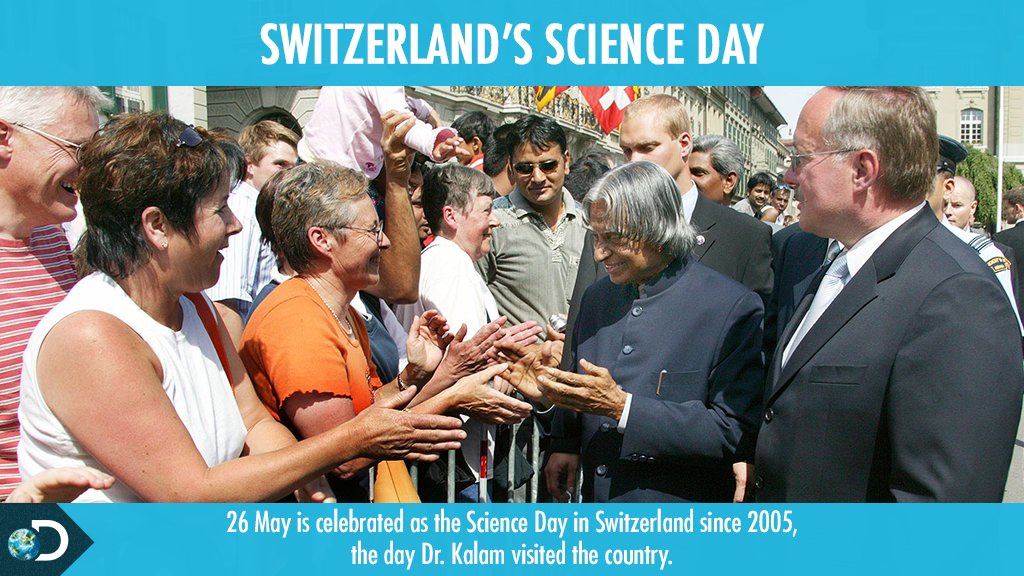 Switzerland named its Science Day after Dr. APJ Abdul Kalam whom the Swiss consider the father of India's missile program. #DiscoverIndians