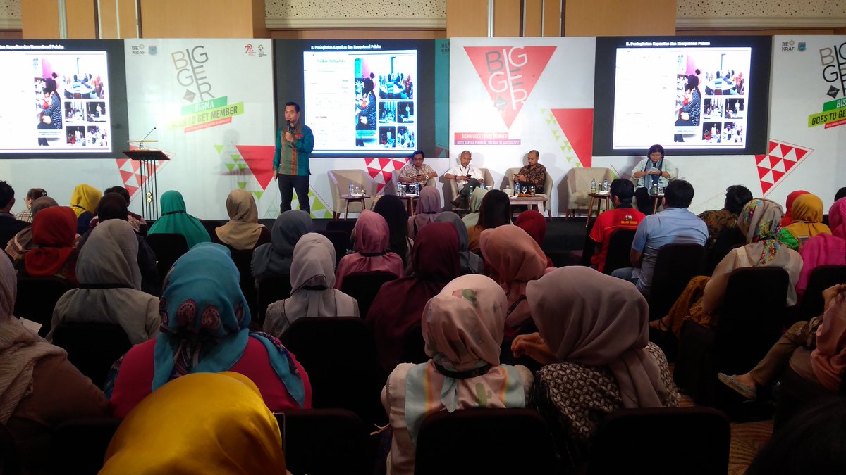 Pembahasan pemodalan untuk para pelaku kreatif di acara BIGGER (Bisma Goes To Get Member) | @BekrafID