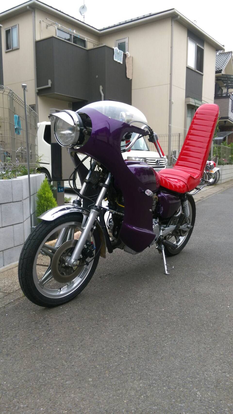 CB250T 日章 ヤラレ 角タンク 三段シート 化け 外装 バブ ホーク