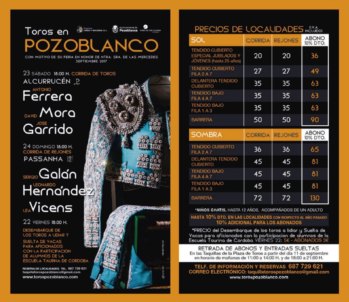 CaidoySoledad's tweet photo. Feria Pozoblanco 2017.
Información y reservas:
Tel.: 687 729 621
taquillastorospozoblanco@gmail.com
https://t.co/cz2nSiKJKM https://t.co/ymOinSWii8
