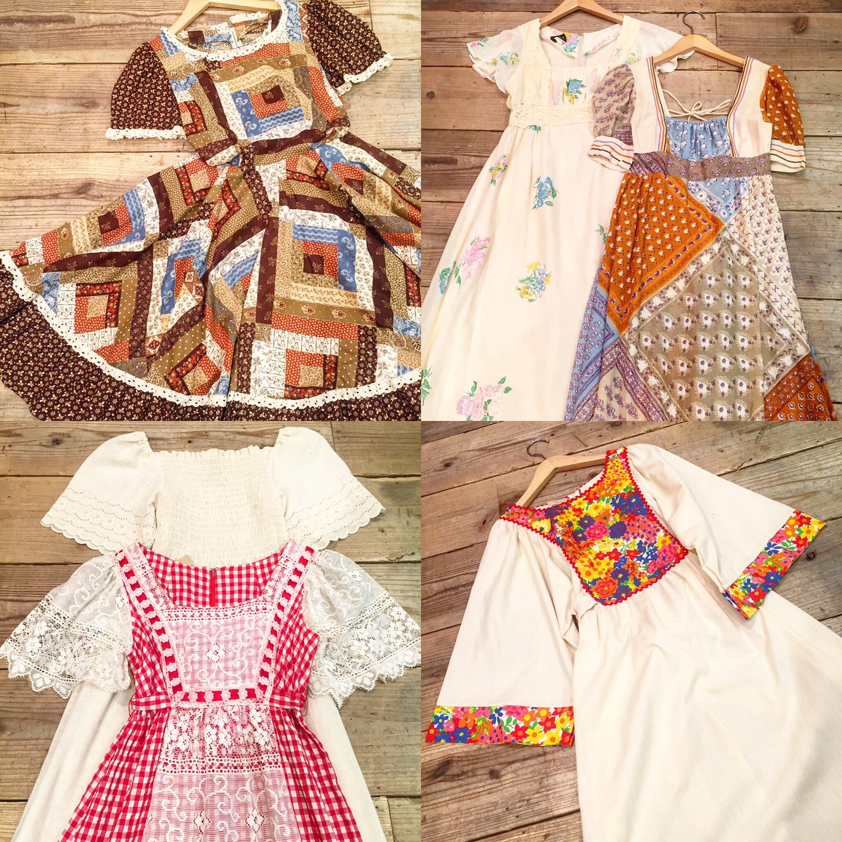 Fizz Fizz カントリーテイストが素敵な70年代ワンピース 60年代gunnesax黒タグワンピース 右上 が入荷しました この三連休に是非見にいらしてくださいませ こちらの商品の通販対応は8 14からとさせて頂きます T Co 1ulu0c0b0i